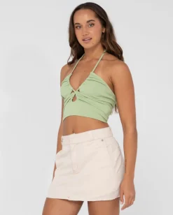 Outlet Vicky Cut Out Halter Crop Top Womens Fashion Tops