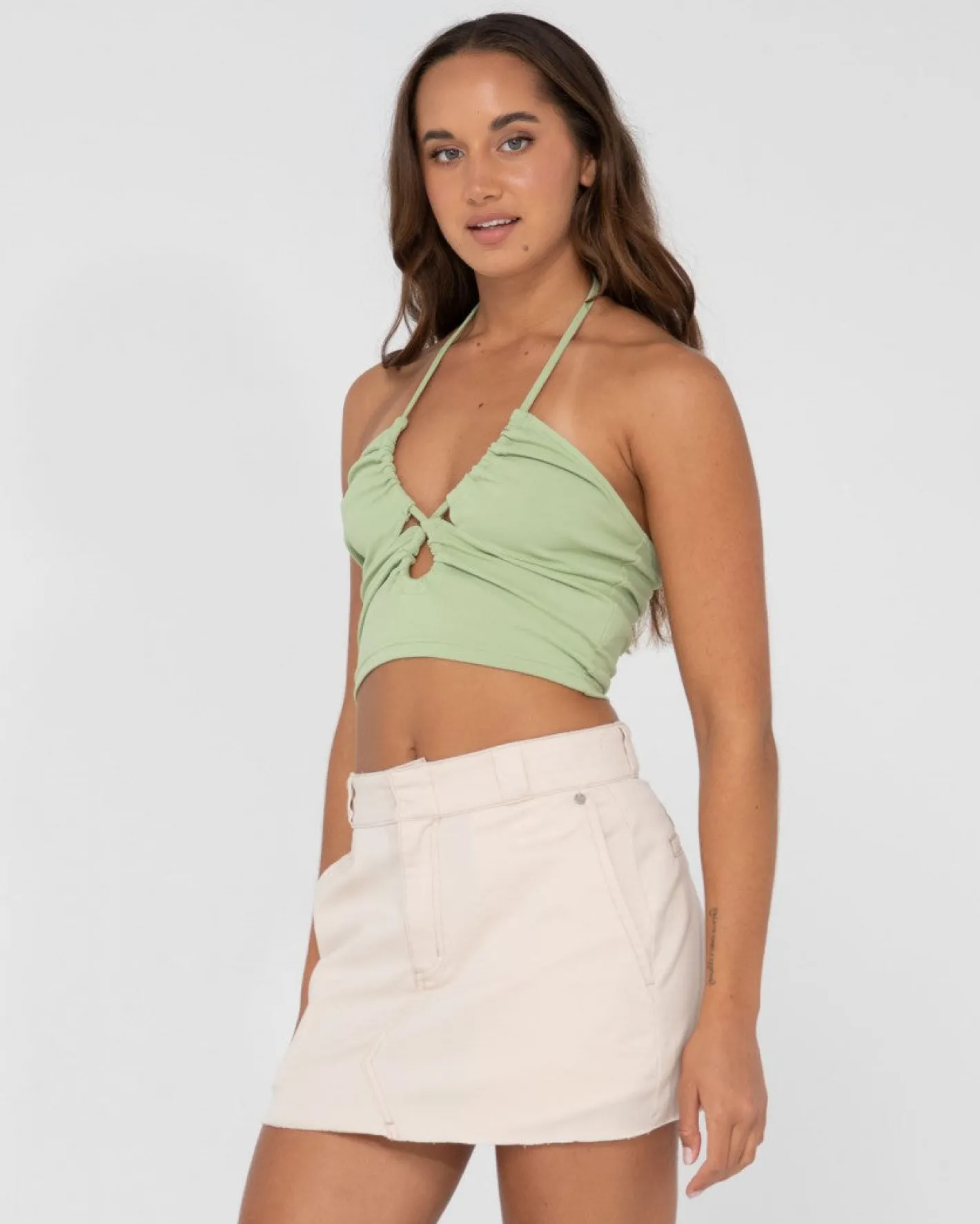 Outlet Vicky Cut Out Halter Crop Top Womens Fashion Tops