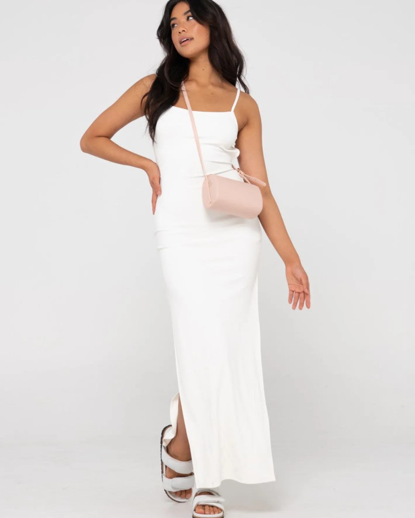 Discount Vicky Side Split Slip Maxi Dress Womens Maxi Dresses