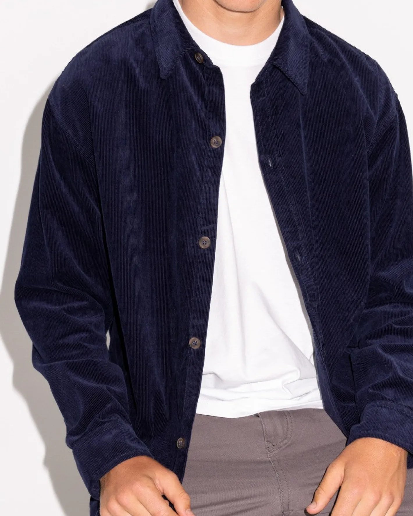 Clearance White Whale Long Sleeve Cord Shirt Mens Shirts