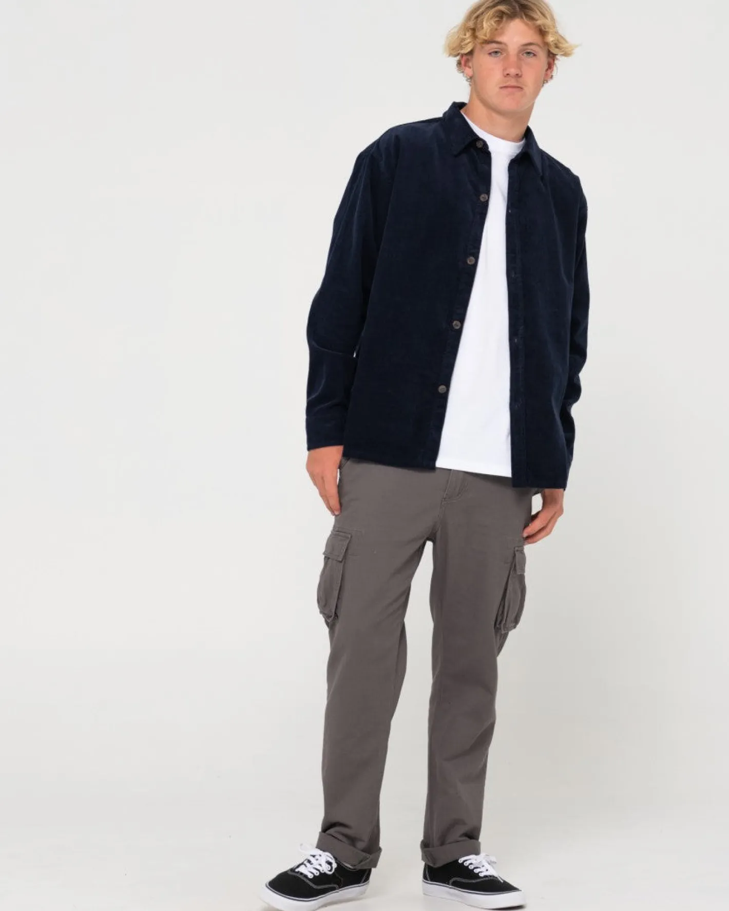Clearance White Whale Long Sleeve Cord Shirt Mens Shirts