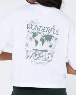 Clearance Wonderful World Organic Relaxed Tee Womens Graphic Tees