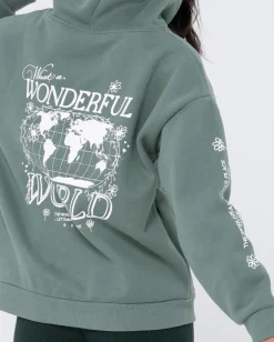 Outlet Wonderful World Oversize Hood Fleece Womens Hoodies & Fleece