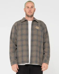 Discount Woodchuck Woven Plaid Zip Up Jacket Mens Jackets